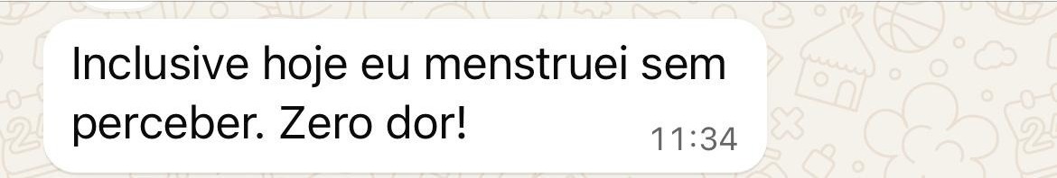 Depoimento sobre menstruação sem dor